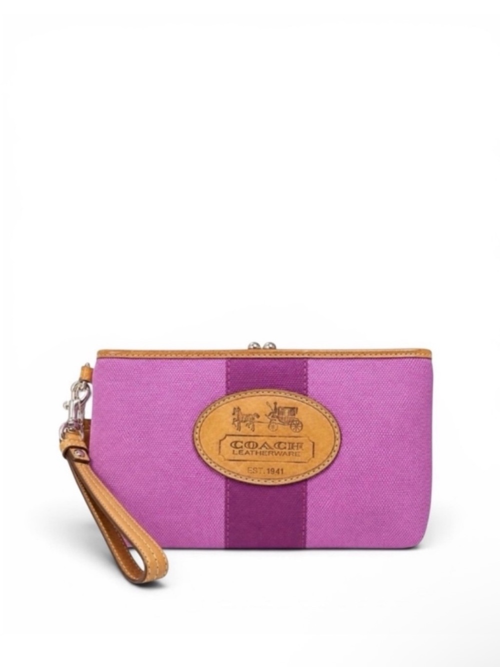 Hamptons Archive Canvas Kisslock Wristlet